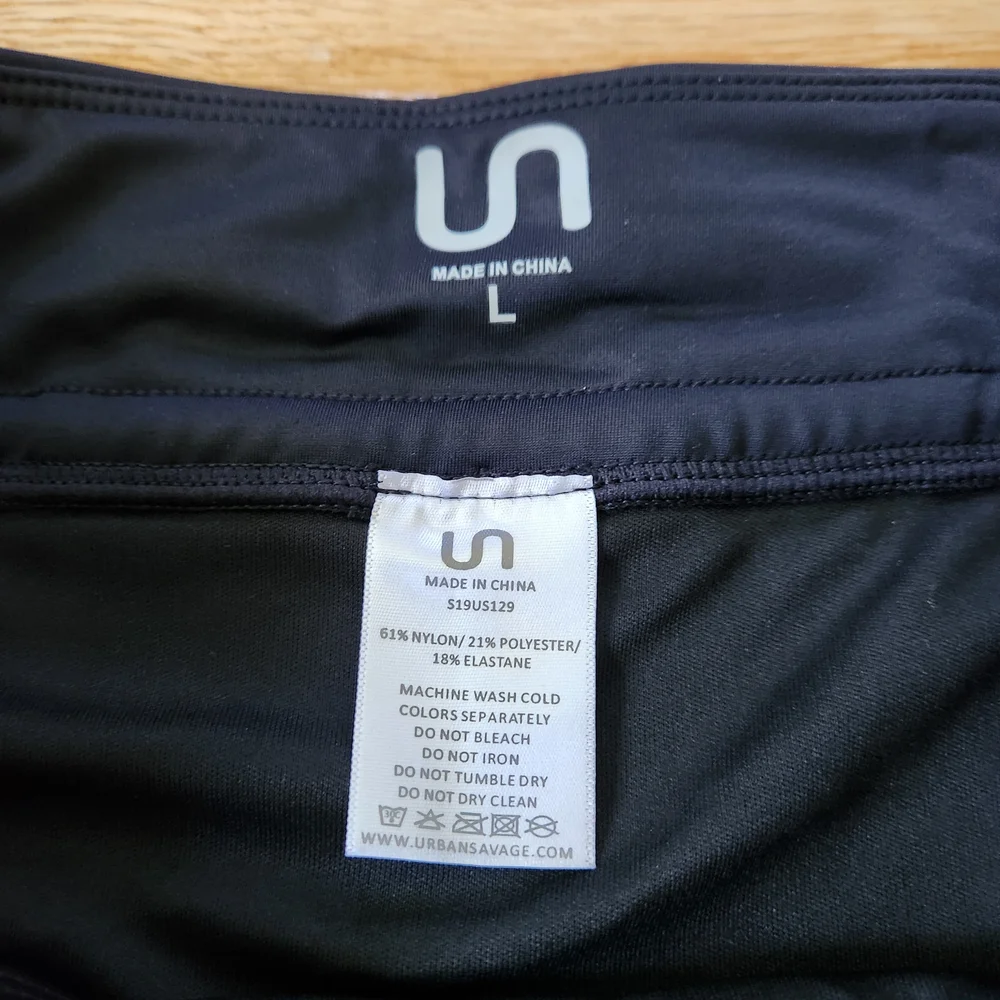 Urban Savage Pink Scallop Shorts Womens Size Large Black Athletic‎ Shorts - Picture 4 of 5